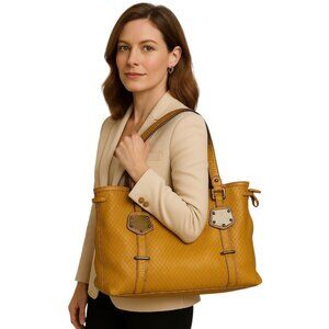 Jessica Simpson Tote Bag Vegan Leather Shoulder Handbag Purse WOMEN'S WOMAN'S
